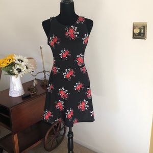 Black and Red Floral Dress